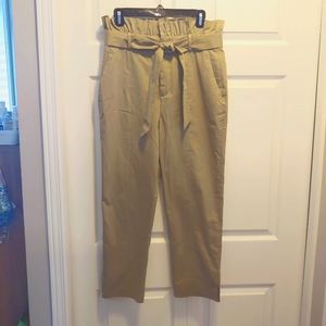 NWT ZARA Paperbag High Waisted Trouser Cropped Pants/Capris